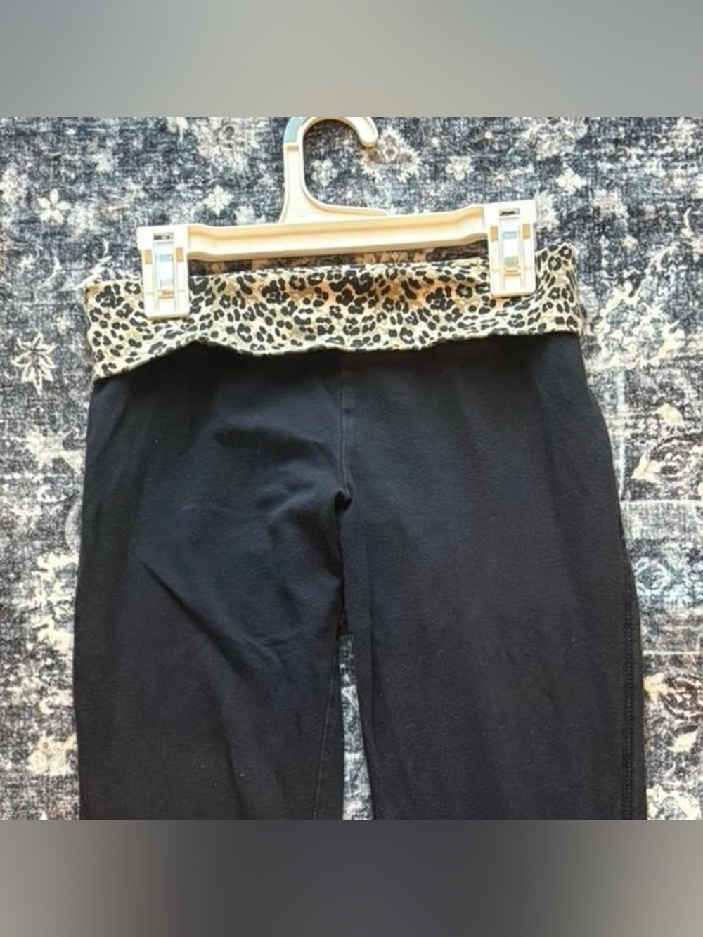 SO leopard print foldover leggings